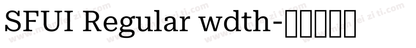 SFUI Regular wdth字体转换